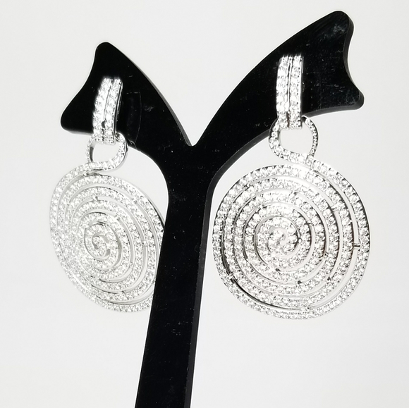 NEW Pave CZ Bling Earrings - Picture 6 of 8